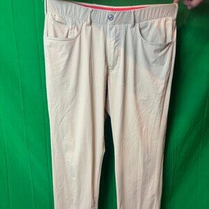 Red Vanly Super Thin Flex Khaki Golf Pants — Size L